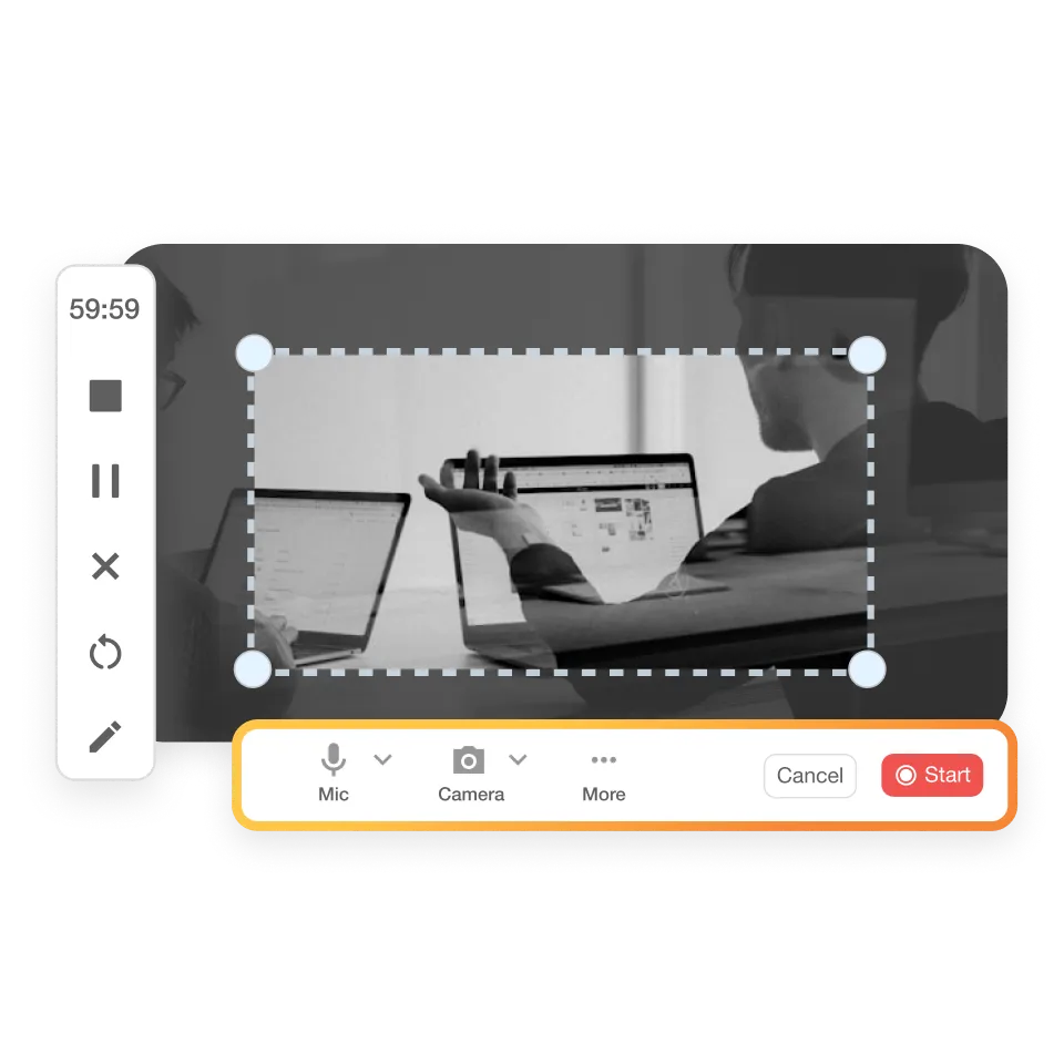 Record a roadmap update video using Visla screen and webcam tools